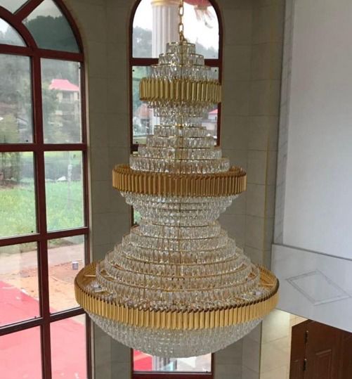 Big gold crystal chandelier